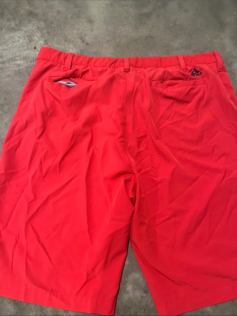 adidas Men's Bright Red Flat-Front Performance Shorts